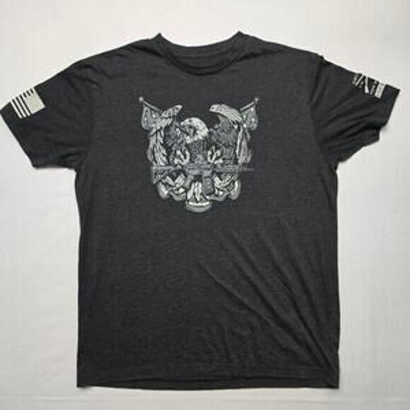 Grunt Style Men’s Vintage Graphic T-Shirt Military American Eagle Weapon 4XL - Picture 1 of 4